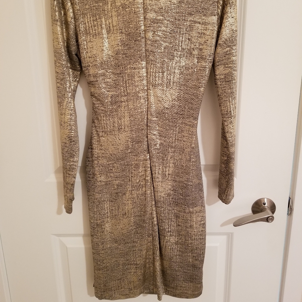 Gold Calvin Klein Dress Size 4 - Picture 2 of 2